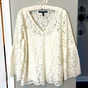 Womans Lace blouse with Camisole and Bell Sleeves